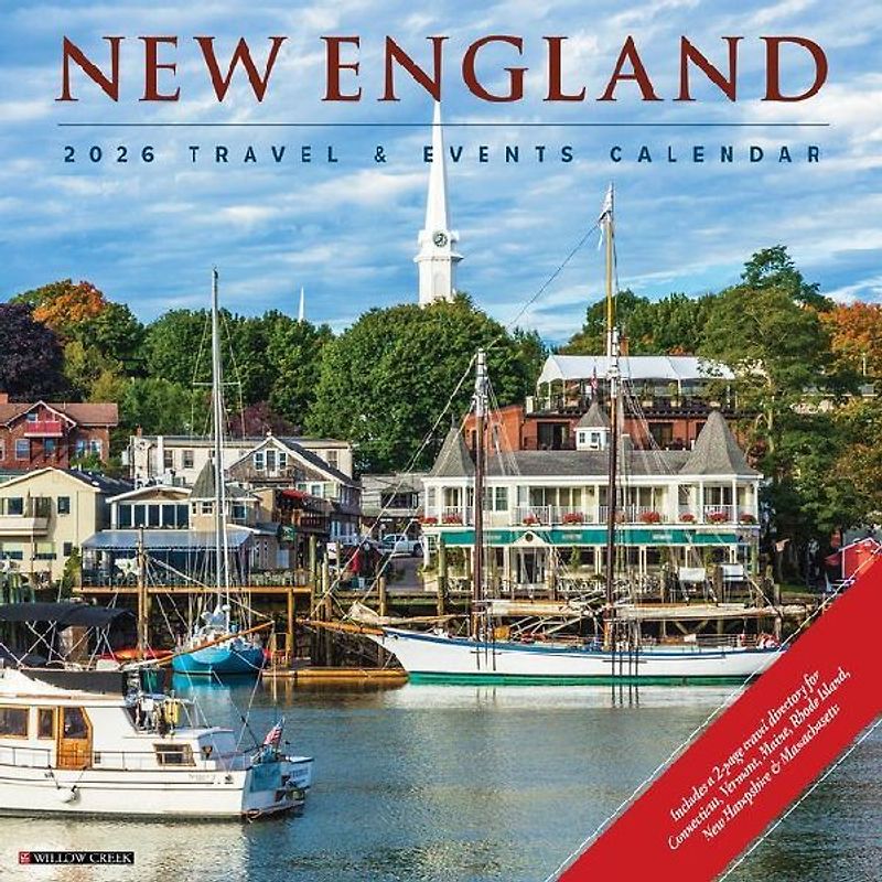 New England 2026 12 X 12 Wall Calendar