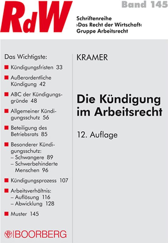 Die Kündigung im Arbeitsrecht