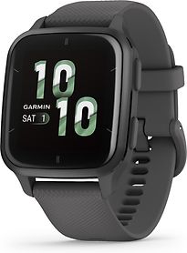 Image of Garmin Venu Sq 2 40 mm slate aluminium rand met shadow grey behuizing en siliconen polsband (Refurbished)