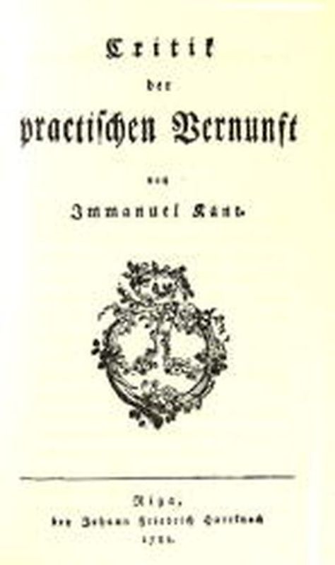 Critik der practischen Vernunft