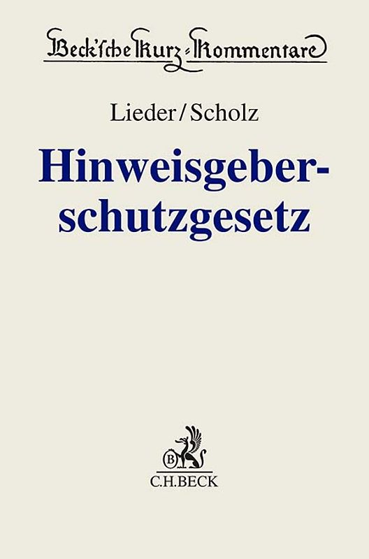 Hinweisgeberschutzgesetz. HinSchG