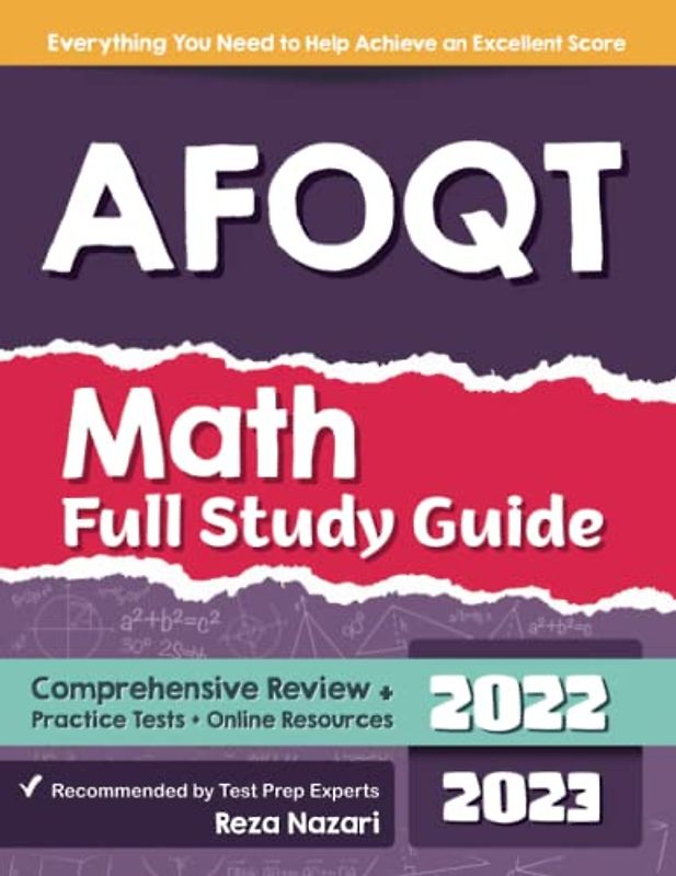 AFOQT Math Full Study Guide: Comprehensive Review + Practice Tests + Online Resources
