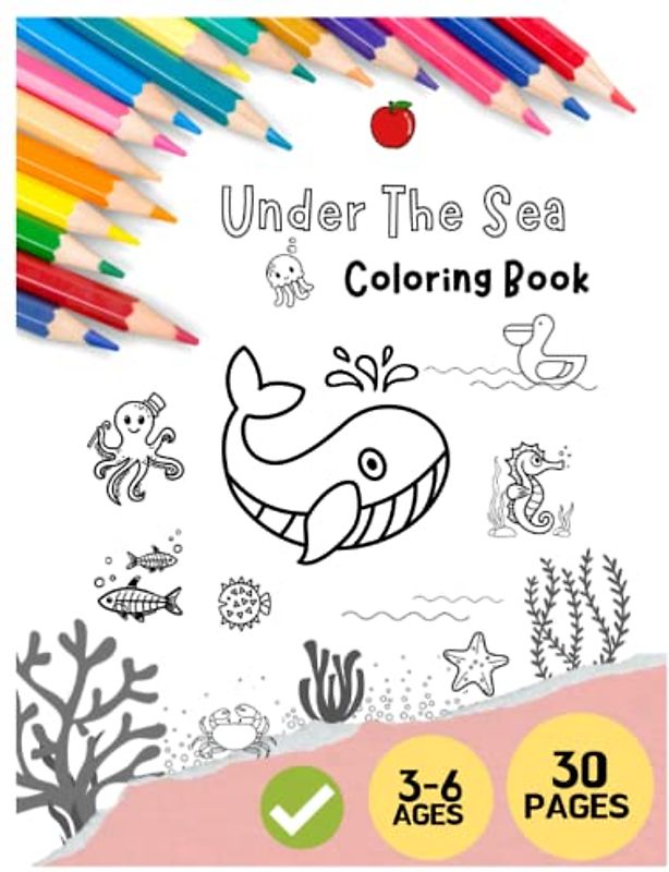 Under the Sea Coloring Tracing Book for Preschool Kindergarten and Toddler Homeschool Activity