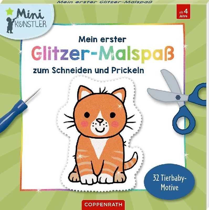 Mein erster Glitzer-Malspaß zum Schneiden und Prickeln
