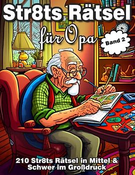 Straights Rätselheft: Stradoku Rätselbuch in Mittel & Schwer für Opa im Großdruck