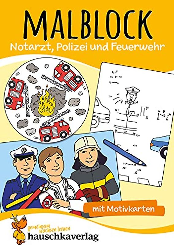 Malblock - Notarzt, Polizei und Feuerwehr, A5-Block (Malblöcke, Band 603)