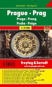 Prag, Stadtplan 1:10.000, City Pocket + The Big Five