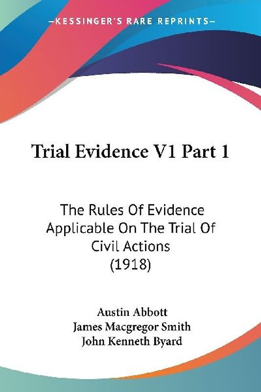 Trial Evidence V1 Part 1