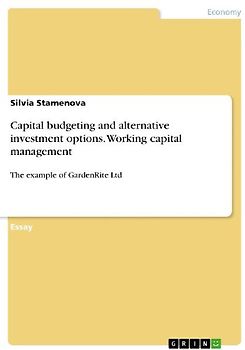 Capital budgeting and alternative investment options. Working capital management