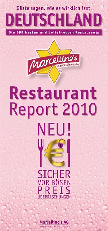 Marcellino's Restaurant Report Deutschland 2010 - Edition Pink-Champagne