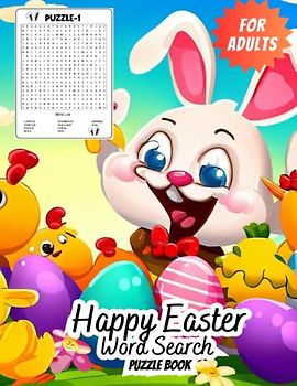 Happy Easter Word Search Puzzle Book For Adults: Large print Easter Spring word search book large print puzzle book for adults , Kids , Senior with ... Unique Puzzles of Varying Difficulty Levels