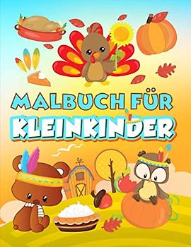 Malbuch für Kleinkinder: 35 niedliche Illustrationen über den Herbst für 1- bis 3-Jährige