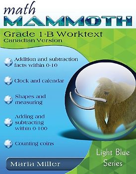 Math Mammoth Grade 1-B Worktext (Canadian Version)