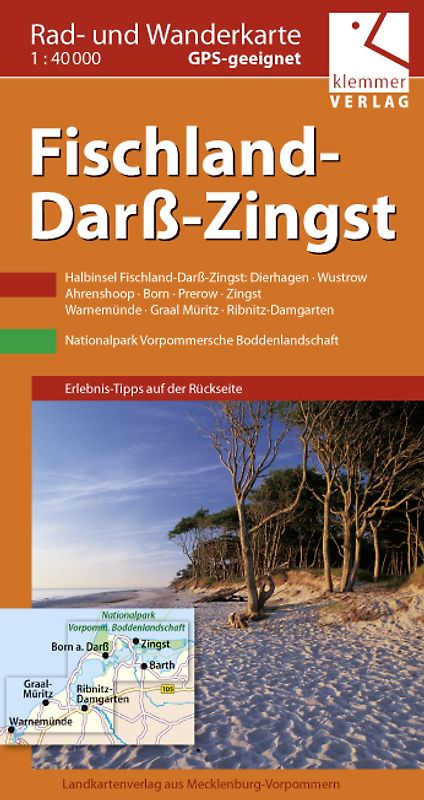 Rad- und Wanderkarte Fischland-Darß-Zingst
