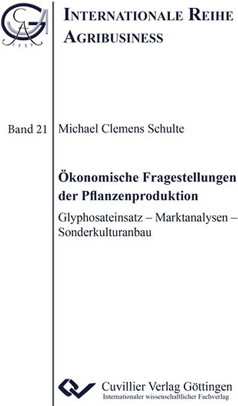 Ökonomische Fragestellungen der Pflanzenproduktion