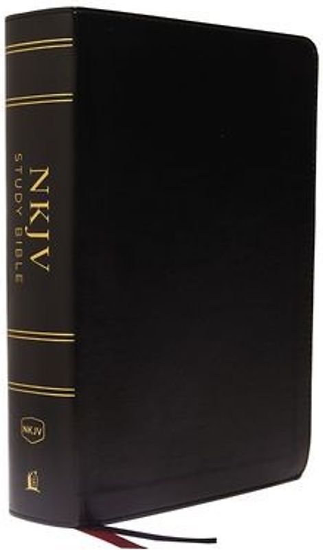 NKJV Study Bible, Imitation Leather, Black, Full-Color, Comfort Print