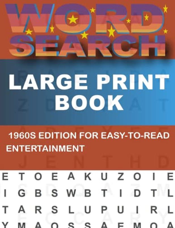 Large Print Word Search Book For Adults: 1960s Edition for a Relaxing and Fun Activity