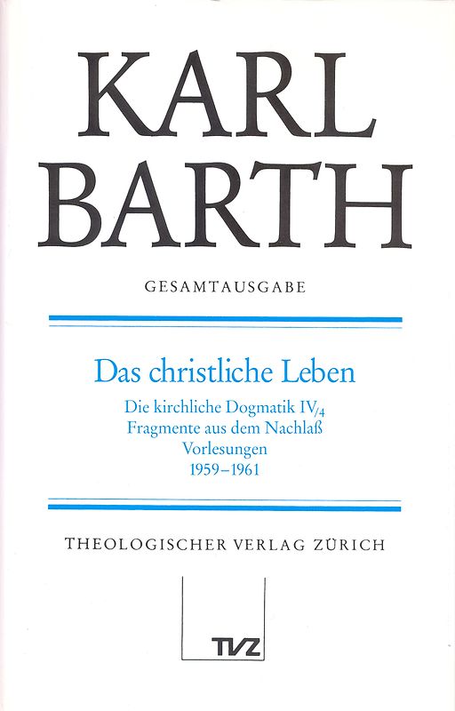 Karl Barth Gesamtausgabe