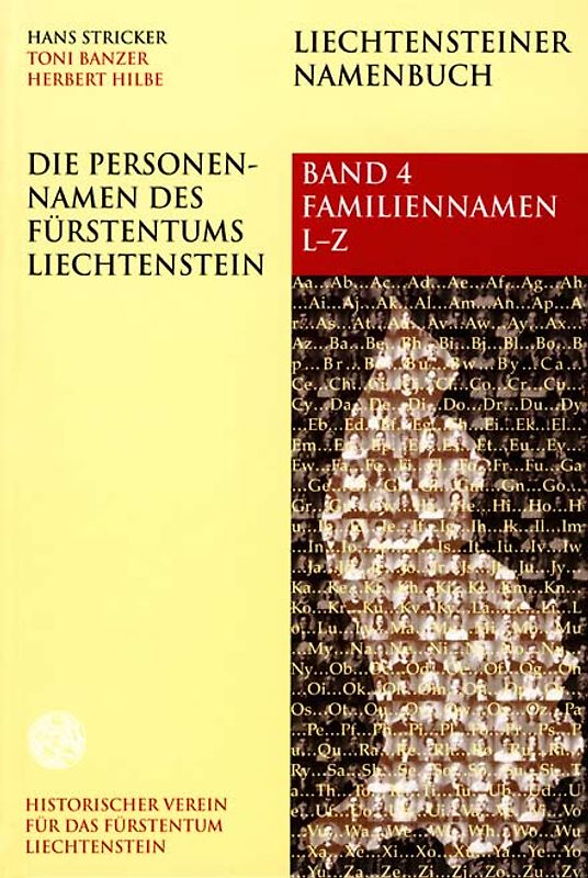 Die Personennamen des Fürstentums Liechtenstein