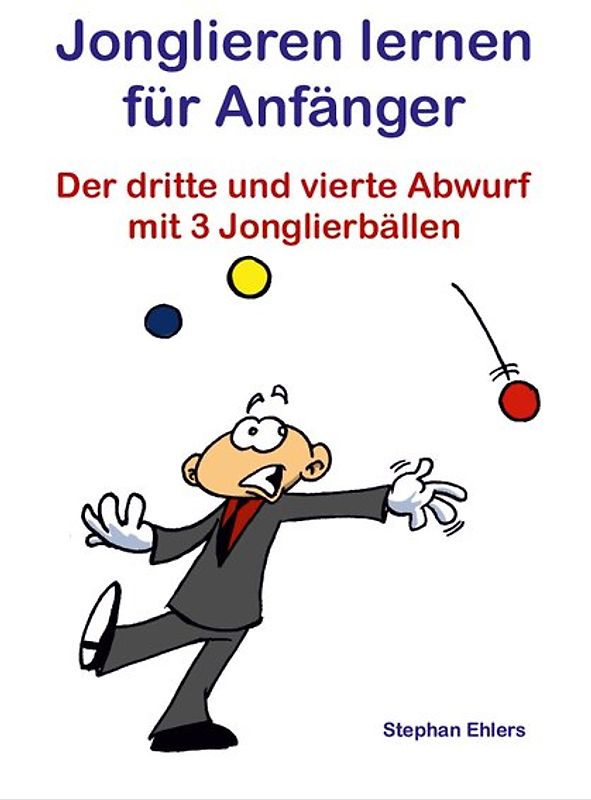 Jonglieren lernen für Anfänger. Der dritte und vierte Abwurf mit 3 Jonglierbällen