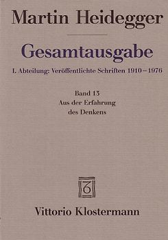 Aus der Erfahrung des Denkens (1910-1976)