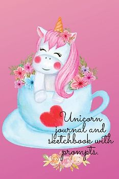 Unicorn journal and sketchbook with prompts.