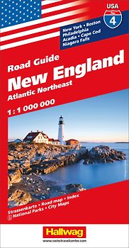 New England Strassenkarte 1:1 Mio., Road Guide Nr. 4