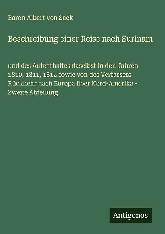 Beschreibung einer Reise nach Surinam
