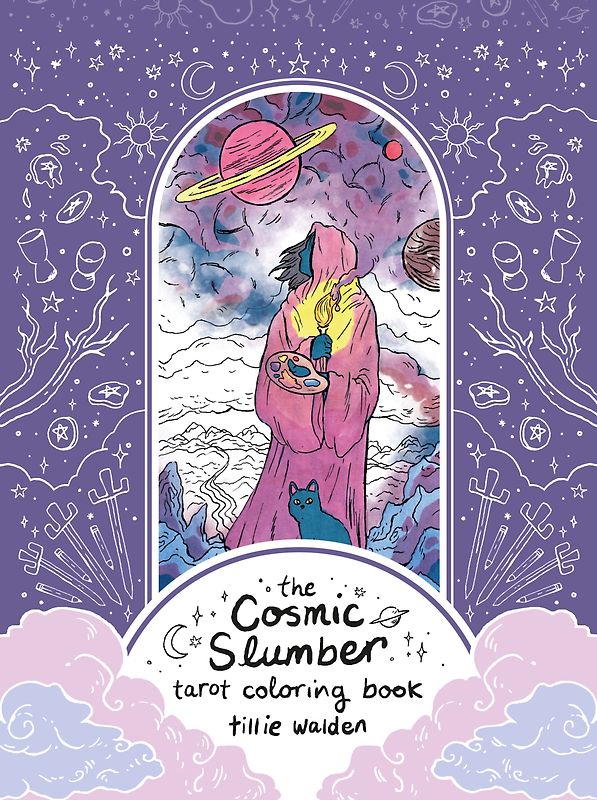 Cosmic Slumber Tarot Coloring Book