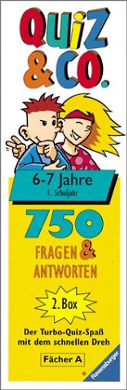 Quiz & Co.: 6 - 7 Jahre, 1. Schuljahr, Box 2. Quizbox mit 2 Frage- und Antwortfächern mit jeweils 750 Fragen