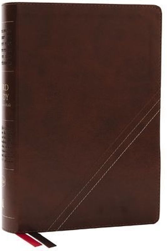 Nkjv, Word Study Reference Bible, Leathersoft, Brown, Red Letter, Comfort Print