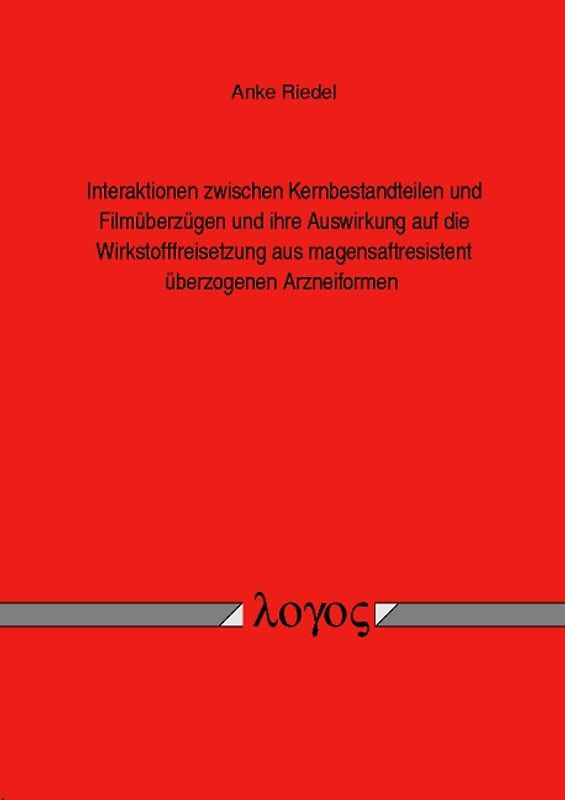 Interaktionen zwischen Kernbestandteilen und Filmüberzügen und ihre Auswirkung auf die Wirkstofffreisetzung aus magensaftresistent überzogenen Arzneiformen