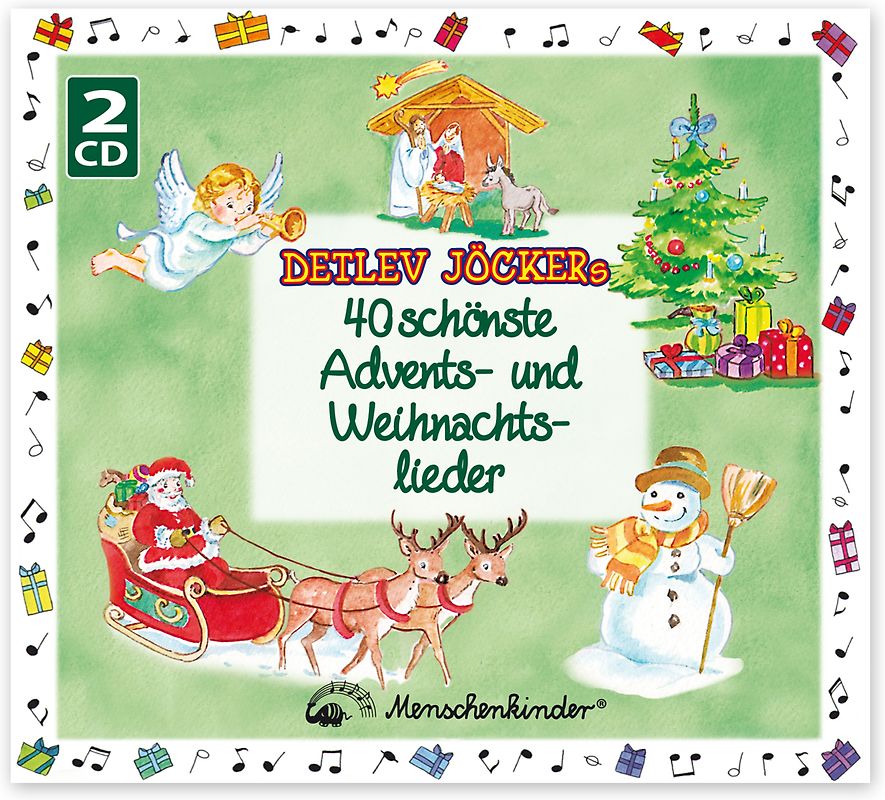 Detlev Jöckers 40 schönste Advents- und Weihnachtslieder. Ein stimmungsvoller Wegbegleiter durch die Advents- und Weihnachtszeit, die Kinderaugen strahlen lässt.