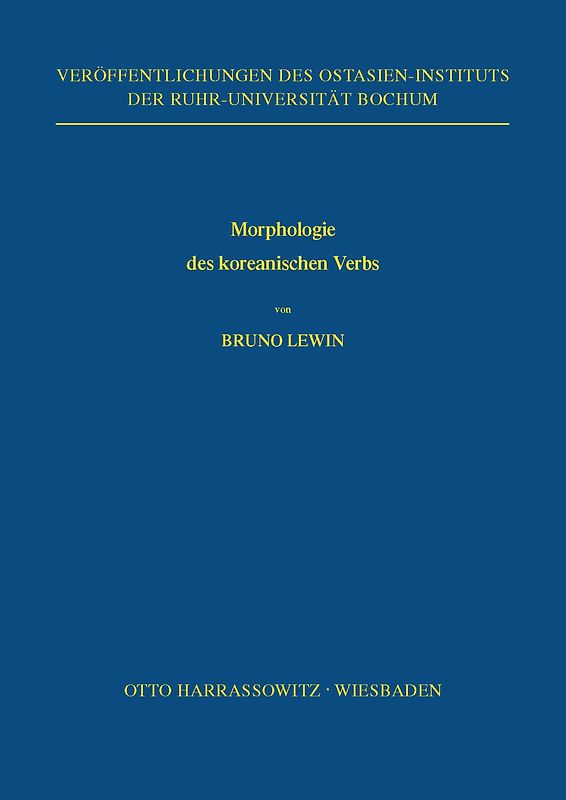 Morphologie des koreanischen Verbs