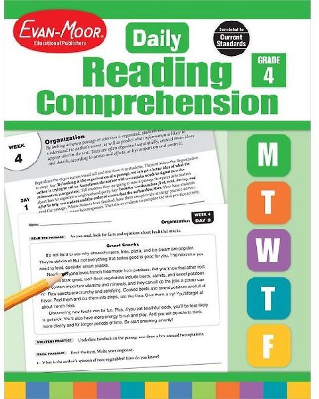 Daily Reading Comprehension, Grade 4 Te