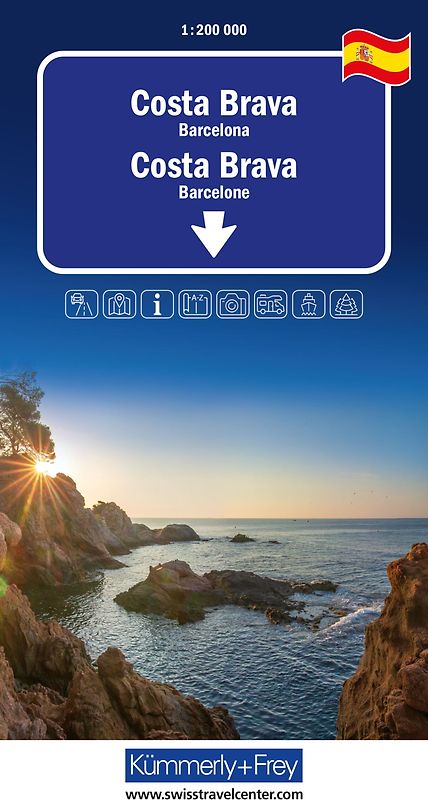 Kümmerly+Frey Regional-Strassenkarte Costa Brava 1:200.000