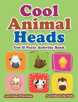 Cool Animal Heads Cut & Paste Activity Book - Activities With Kids