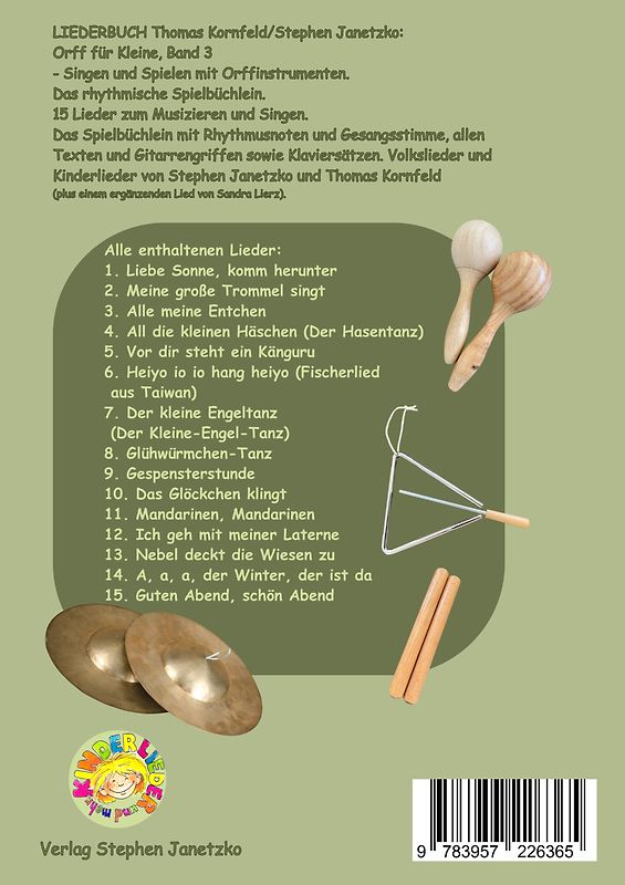 Orff für Kleine, Band 3 - Singen und Spielen mit Orffinstrumenten