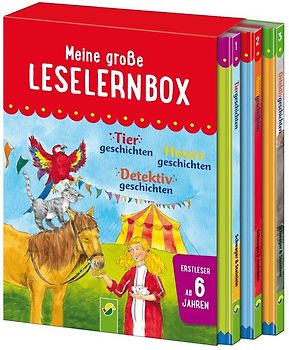 Meine große Leselernbox - Tiergeschichten, Hexengeschichten, Detektivgeschichten