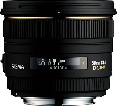 Sigma 50 mm F1.4 DG EX HSM 77 mm Objectif (adapté à Canon EF) noir