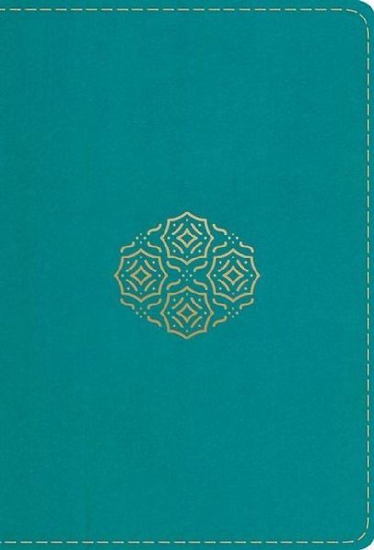 ESV Large Print Compact Bible, Red Letter (Trutone, Teal, Bouquet Design)