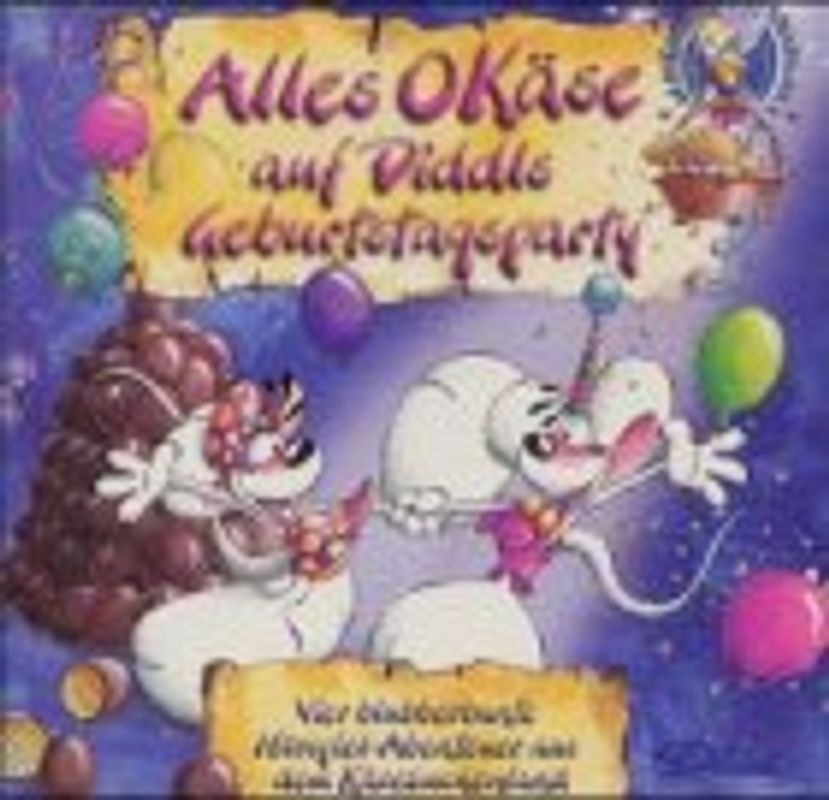 Alles Okäse auf Diddl's Geburtstagsparty - Vier blubberbunte Hörspiel-Abenteuer aus dem Käsekuchenland. 1. Im superobergeheimen Käsekeller. 2. Start frei für Ackaturbo. 3. Überraschung auf dem Dachboden. 4. Diddls Geburtstagsparty