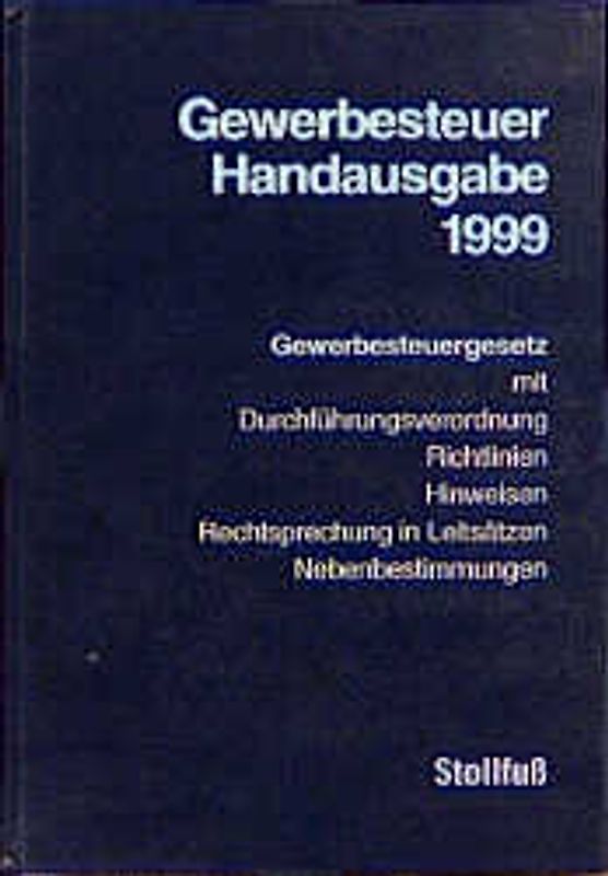 Gewerbesteuer Handausgabe 1999