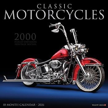 Classic Motorcycles 2026 12 X 12 Wall Calendar
