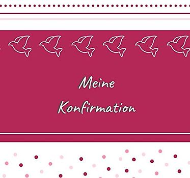 Meine Konfirmation: Gästebuch - Erinnerungsbuch zum Eintragen von Glückwünschen an den Konfirmand / Konfirmandin | 100 Seiten | 21 x 21 cm | Taube pink