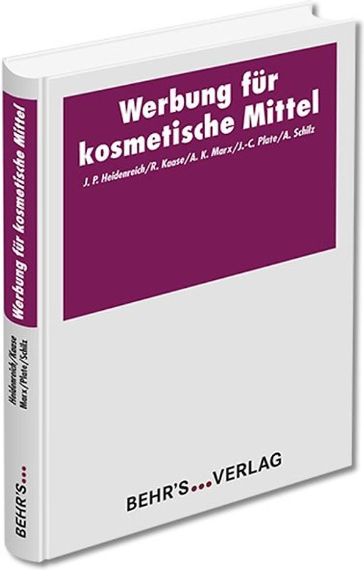 Werbung für kosmetische Mittel - Fachbuch