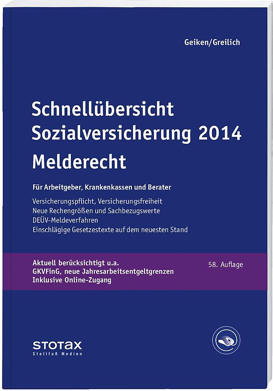 Schnellübersicht Sozialversicherung 2014 Melderecht