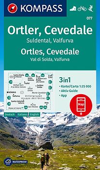 KOMPASS Wanderkarte 077 Ortler, Cevedale, Suldental, Valfurva / Ortles, Cevedale, Val di Solda, Valfura 1:25.000
