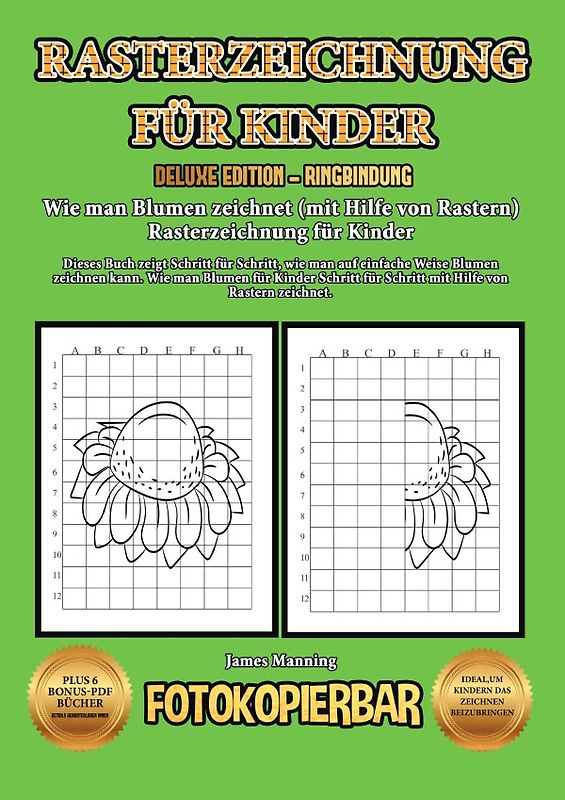 Wie man Blumen zeichnet (mit Hilfe von Rastern) Rasterzeichnung für Kinder