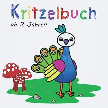 Kritzelbuch ab 2 Jahre: Kritzelmalbuch mit 50 tollen Motiven zum Kritzeln und Ausmalen. Einseitig bedruckt und altersgerechte Größe